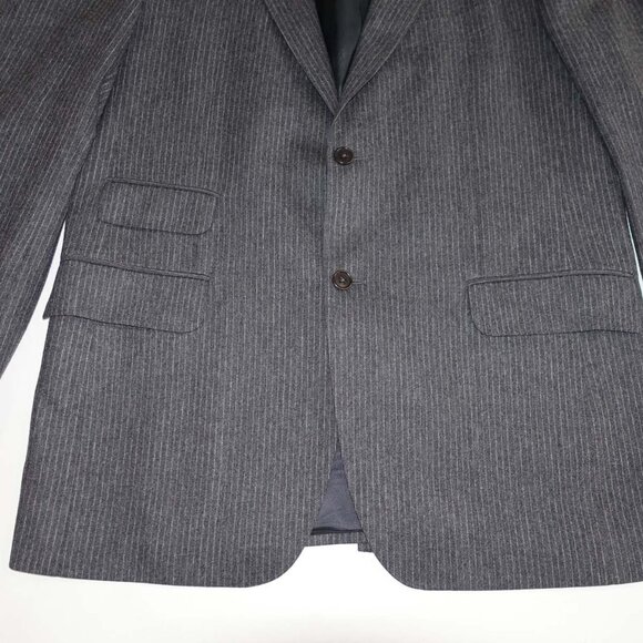 Massimo Dutti Men's 2 Button Suit Size 44 Regular 38 x 33 Charcoal Gray Wool 44R - Picture 9 of 16